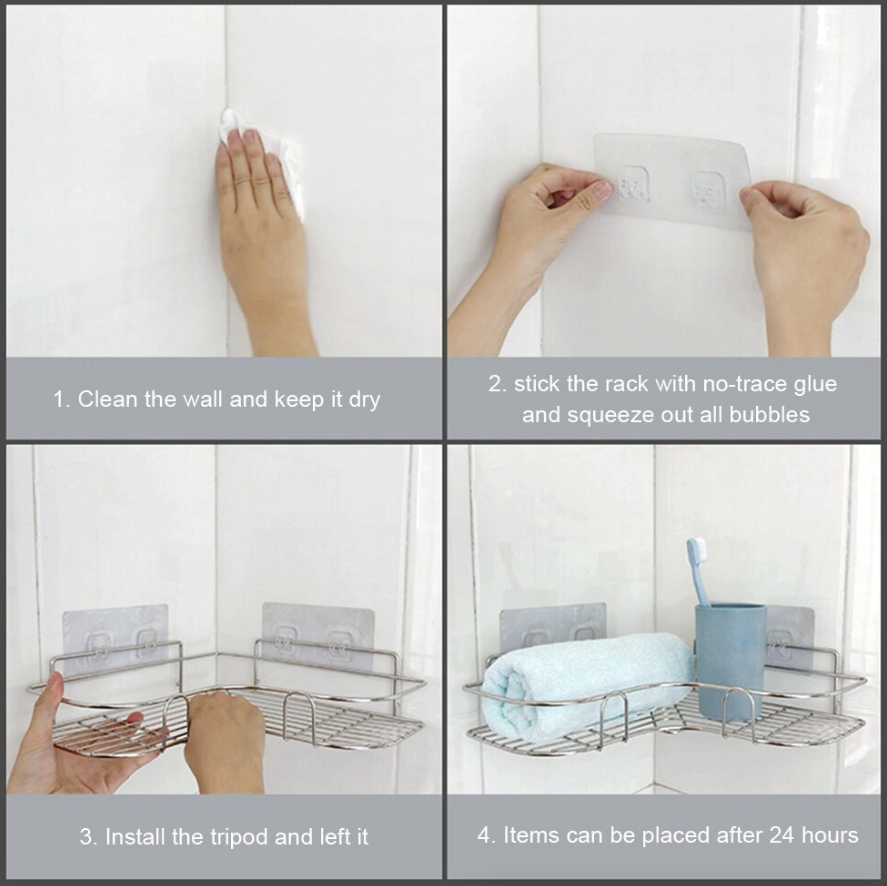 Corner Shower Caddy Bathroom Storage Shelf Organizer