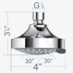 5-Mode Handheld Shower Head with Adjustable Brass Joint - Image 5