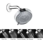 5-Mode Handheld Shower Head with Adjustable Brass Joint - Image 7