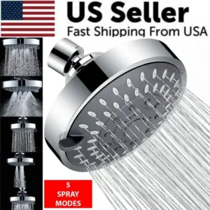 shower heads handheld spray high pressure adjustable showerhead top spray bath 6