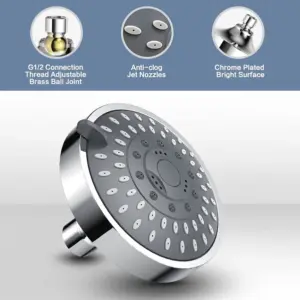 shower heads handheld spray high pressure adjustable showerhead top spray bath 7