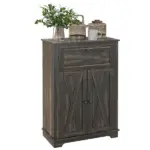 Sideboard Buffet Storage Cabinet, Small Free Standing Cabinet with Doors and Drawer for Kitchen, Living room, Dark Brown - Image 11