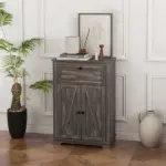 Sideboard Buffet Storage Cabinet, Small Free Standing Cabinet with Doors and Drawer for Kitchen, Living room, Dark Brown - Image 10