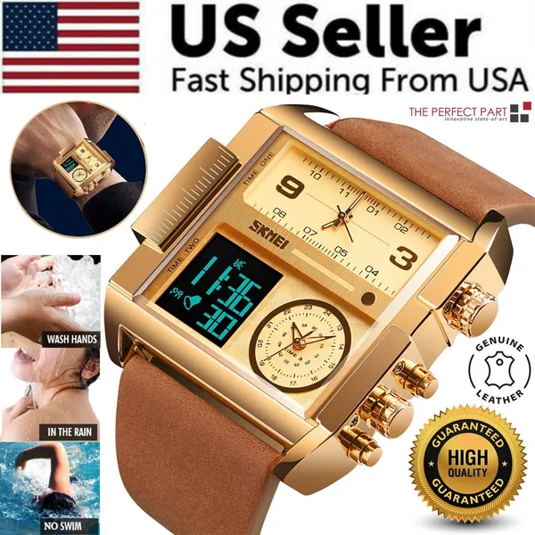 skmei-men-watch-large-dial-digital-quartz-sport-stopwatch-leather-wristwatch-new-6.webp SKMEI Mens Triple Time Digital Quartz Sports Watch with Leather Band - Image 1