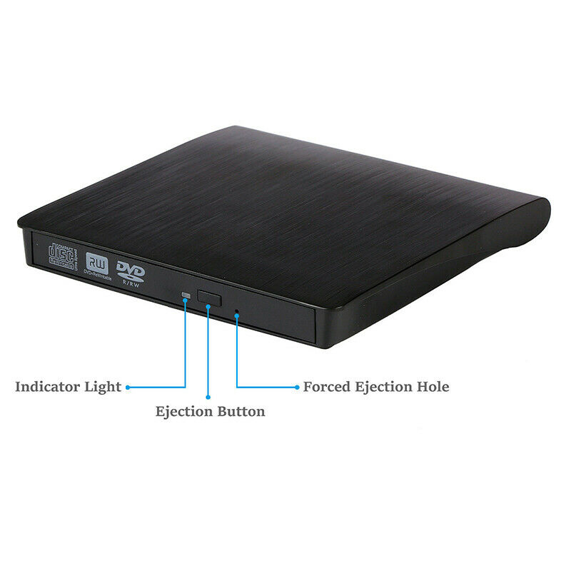 USB 3.0 External CD DVD-RW Drive Burner and Player for Laptop PC