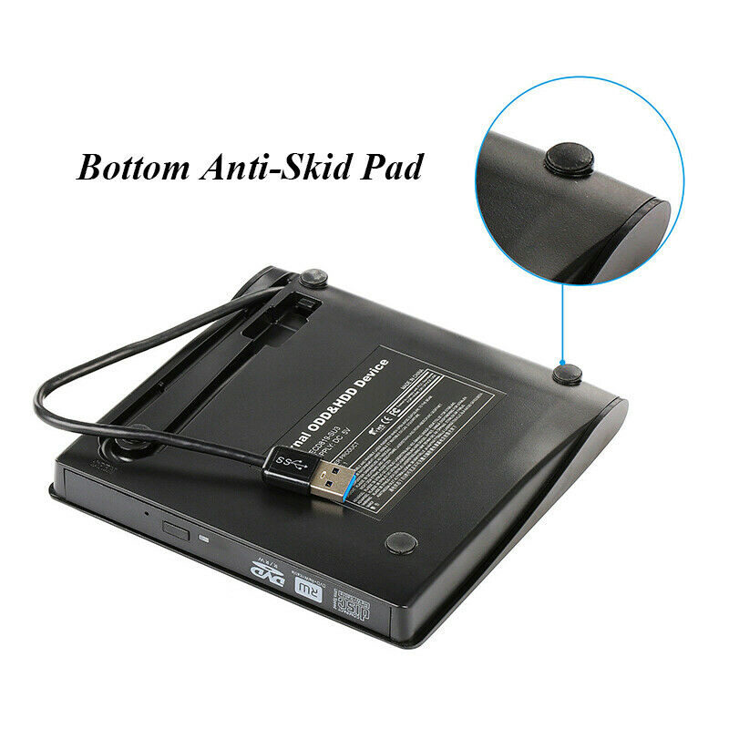 USB 3.0 External CD DVD-RW Drive Burner and Player for Laptop PC
