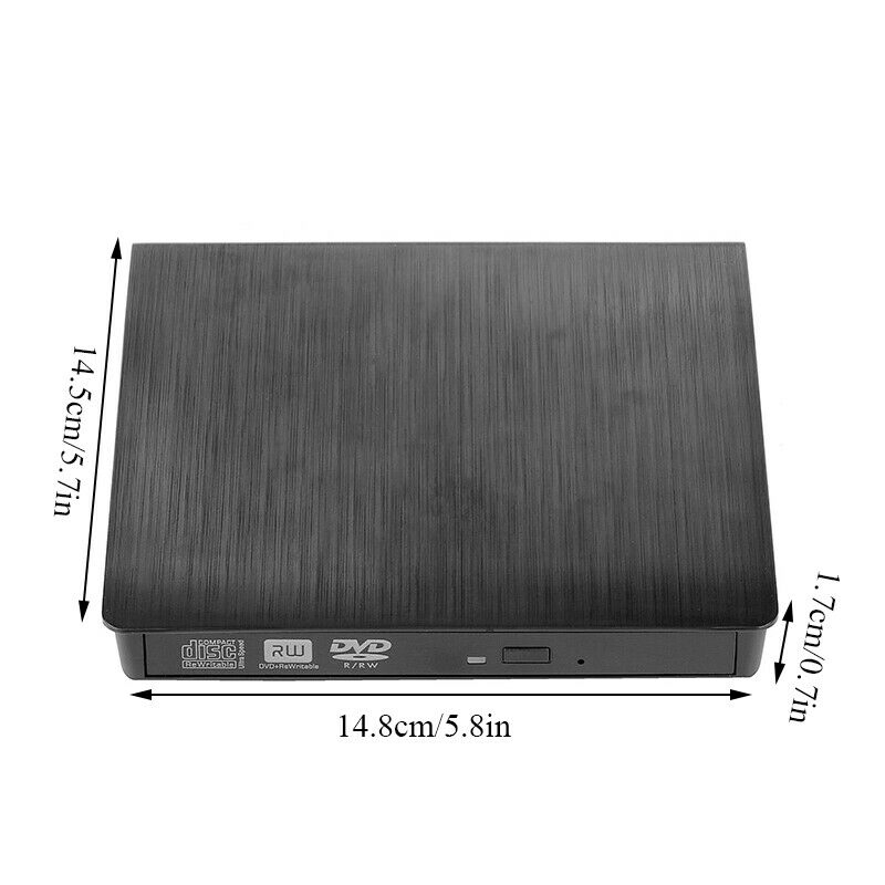 USB 3.0 External CD DVD-RW Drive Burner and Player for Laptop PC