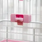 Small Animal Cage 2-Level Rabbit Hutch with Wheels Removable Tray Pink for Bunny Chinchillas Ferret - Image 9