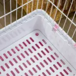 Small Animal Cage 2-Level Rabbit Hutch with Wheels Removable Tray Pink for Bunny Chinchillas Ferret - Image 10