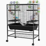 PawHut Small Animal Cage for Syrian Hamster, Dwarf Hamster Gerbil Cage with Tubing System, Running Wheel, Ramps, Platforms