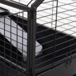 Small Animal Hutch 35L Cage with Wheels Bunny Playpen House Black for Guinea Pig Chinchilla - Image 11