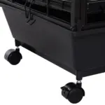 Small Animal Hutch 35L Cage with Wheels Bunny Playpen House Black for Guinea Pig Chinchilla - Image 15