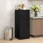 HOMCOM Small Fridge with Freezer, 4 Cu Ft Refrigerator with Reversible Doors, Black - Image 2