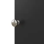 HOMCOM Small Toilet Paper Cabinet, Bathroom Corner Cabinet with Doors and Shelves for Paper Shampoo, Black - Image 8