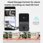 2.4GHz WiFi Video Doorbell with Chime, Two-Way Audio and Night Vision - Image 12