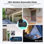 2.4GHz WiFi Video Doorbell with Chime, Two-Way Audio and Night Vision - Image 3