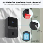2.4GHz WiFi Video Doorbell with Chime, Two-Way Audio and Night Vision - Image 4