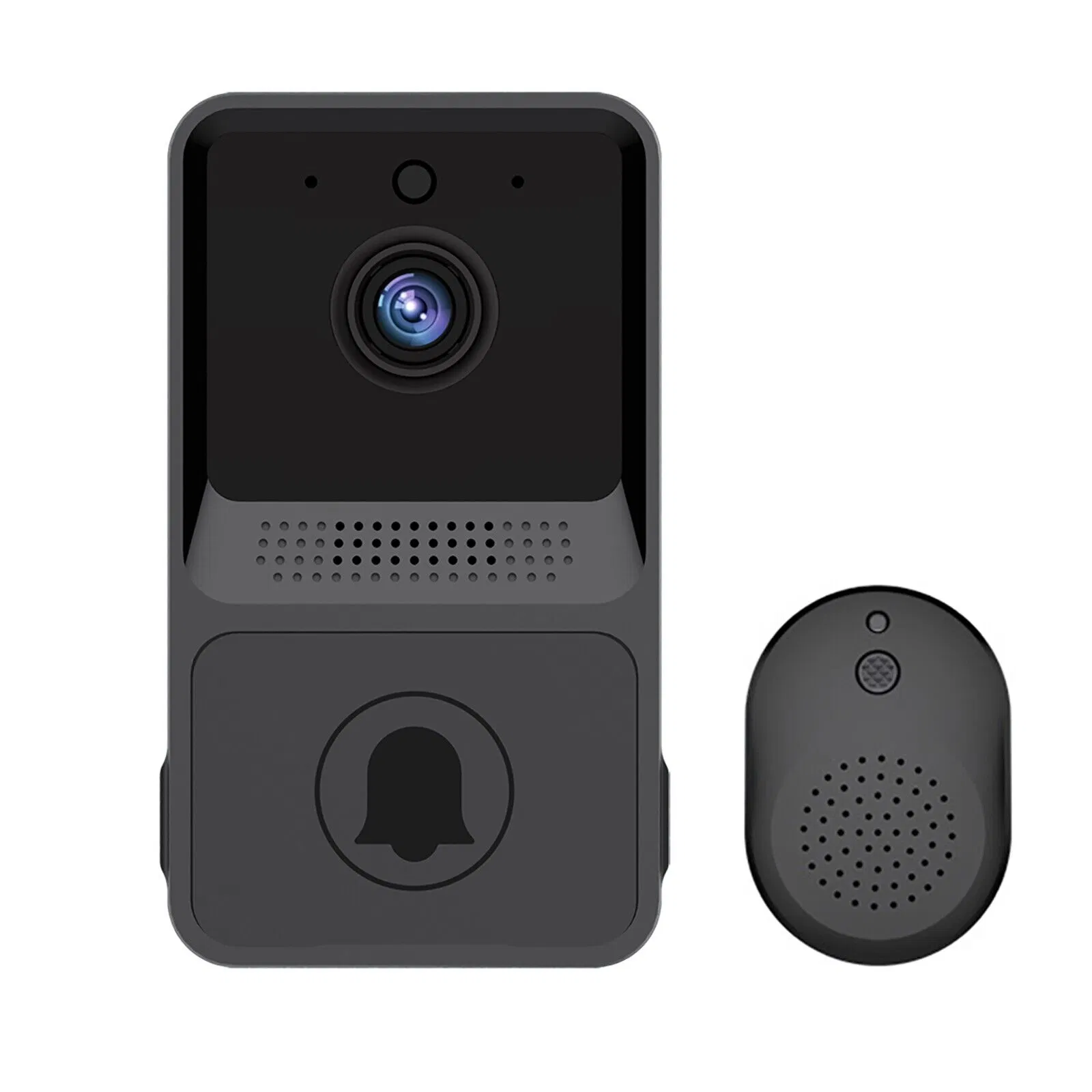 2.4GHz WiFi Video Doorbell with Chime, Two-Way Audio and Night Vision
