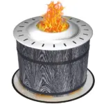 Outsunny Smokeless Fire Pit Portable Magnesium Oxide Bonfire Stove with Mat Black For Patio and Picnic - Image 11