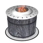 Outsunny Smokeless Fire Pit Portable Magnesium Oxide Bonfire Stove with Mat Black For Patio and Picnic - Image 12