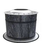 Outsunny Smokeless Fire Pit Portable Magnesium Oxide Bonfire Stove with Mat Black For Patio and Picnic