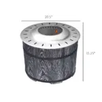 Outsunny Smokeless Fire Pit Portable Magnesium Oxide Bonfire Stove with Mat Black For Patio and Picnic - Image 3
