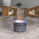 Outsunny Smokeless Fire Pit Portable Magnesium Oxide Bonfire Stove with Mat Black For Patio and Picnic - Image 10