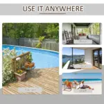 Snowy White Adirondack Rocking Chair for Outdoor Spaces, Slatted Back Design - Image 7