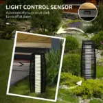 Outsunny Solar Floor Lamp, Outdoor Rattan Garden Lantern Pathway Light and Decorative Driveway Lighting with Auto On/Off LED Lights for Porch, Yard - Image 6