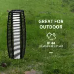 Outsunny Solar Floor Lamp, Outdoor Rattan Garden Lantern Pathway Light and Decorative Driveway Lighting with Auto On/Off LED Lights for Porch, Yard - Image 7