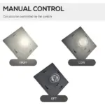 Outsunny Solar Lamp Post Lights 72 Outdoor Triple-Head Street Vintage for Backyard Garden Pathway Driveway - Image 5