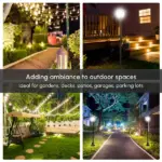 Outsunny Solar Lamp Post Lights 72 Outdoor Triple-Head Street Vintage for Backyard Garden Pathway Driveway - Image 8