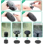 1.4W Solar Bird Bath Fountain Pump with 4 Nozzles - Image 3