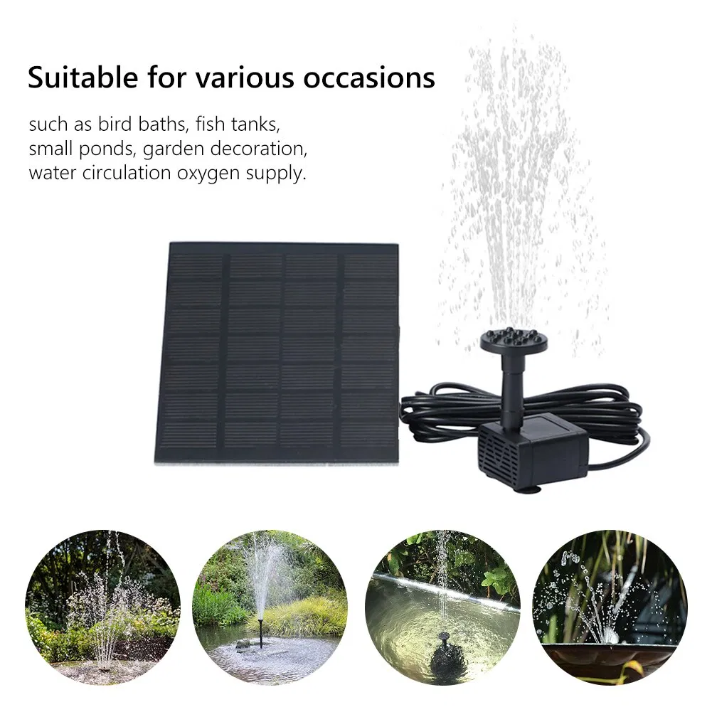 Solar Fountain Pump for Bird Bath Pond Garden and Pool