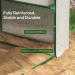 Outsunny Spacious Portable Greenhouse with Mesh Door, Shelves, and Plant Labels - 8x6 Ft, White - Image 6