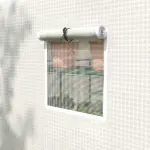 Outsunny Spacious Portable Greenhouse with Mesh Door, Shelves, and Plant Labels - 8x6 Ft, White - Image 9