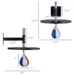 Speed Bag Platform Adjustable Wall Mounted Boxing MMA Workout - Image 3