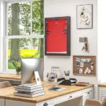 HOMCOM Sports Jersey Display Case 235x315 UV Protection Frame Wall Mount Brown - Image 2
