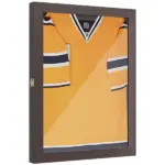 HOMCOM Sports Jersey Display Case 235x315 UV Protection Frame Wall Mount Brown - Image 11