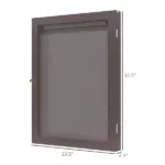 HOMCOM Sports Jersey Display Case 235x315 UV Protection Frame Wall Mount Brown - Image 3