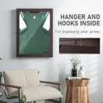 HOMCOM Sports Jersey Display Case 235x315 UV Protection Frame Wall Mount Brown - Image 5