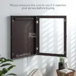 HOMCOM Sports Jersey Display Case 235x315 UV Protection Frame Wall Mount Brown - Image 7