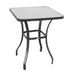 Outsunny Square Bistro Table 33 Tempered Glass Top Outdoor Garden Dining Table