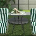 Outsunny Square Bistro Table 33 Tempered Glass Top Outdoor Garden Dining Table - Image 10