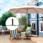Outsunny Square Patio Umbrella Base, 29 lbs Metal Umbrella Stand Base with Adjustable Foot Pads - Image 2