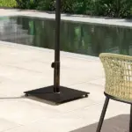 Outsunny Square Patio Umbrella Base, 29 lbs Metal Umbrella Stand Base with Adjustable Foot Pads - Image 8