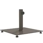 Square Patio Umbrella Base, 29 lbs Metal Umbrella Stand Base with Adjustable Foot Pads, Heavy Duty Patio Umbrella Holder for 1.5"/1.9" Umbrella Poles for Outdoor, Lawn, Poolside, Brown - Image 11