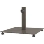 Square Patio Umbrella Base, 29 lbs Metal Umbrella Stand Base with Adjustable Foot Pads, Heavy Duty Patio Umbrella Holder for 1.5"/1.9" Umbrella Poles for Outdoor, Lawn, Poolside, Brown