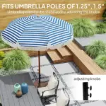 Outsunny Square Patio Umbrella Base, 42 lbs Concrete Heavy Duty Umbrella Base with Holder for 1.25"/1.5" Poles for Outdoor, Lawn, Poolside, Coffee - Image 4