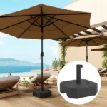 Outsunny Square Patio Umbrella Base Holder, Heavy-Duty Outdoor Umbrella Stand Base, Filled Up to 55lbs with Stand or 44lbs with Water for Garden - Image 2